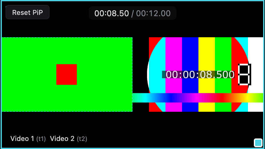 Two clips arranged side by side in the preview